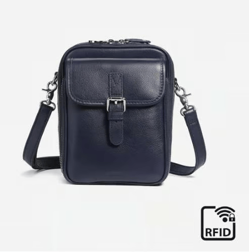 Bolso bandolera de piel