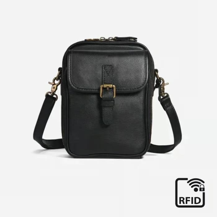 Bolso bandolera de piel