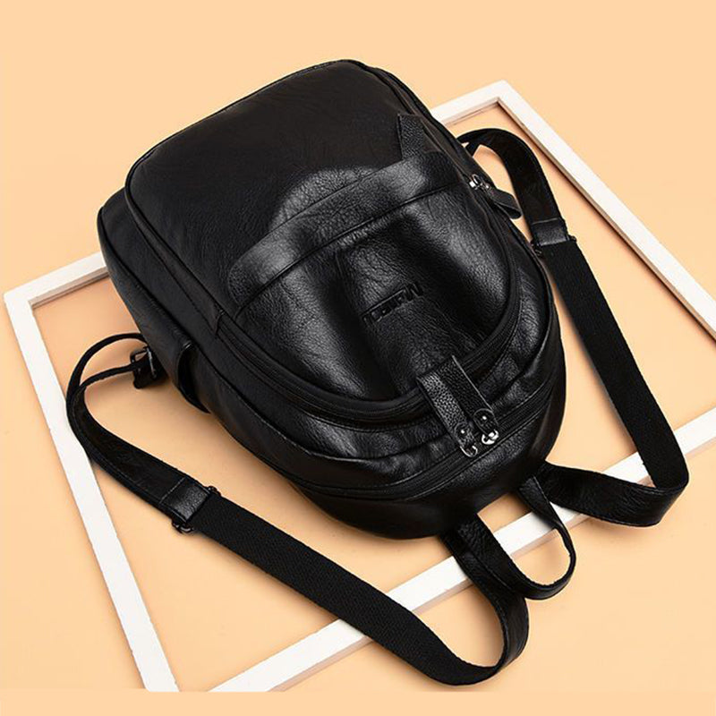 Mochila de gran capacidad de piel suave