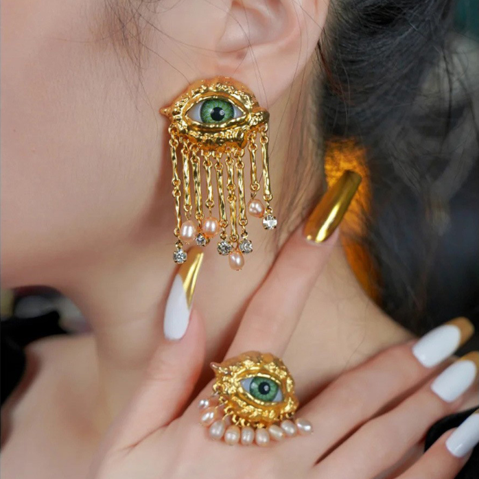 Joyas con borlas de cuentas con temperamento