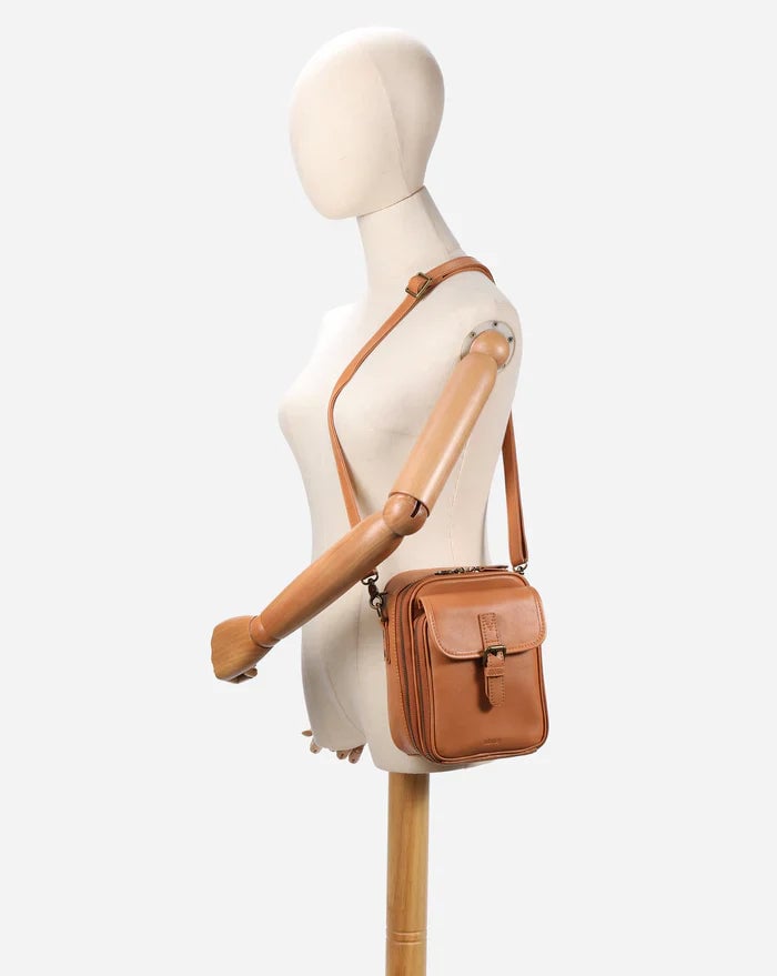 Bolso bandolera de piel