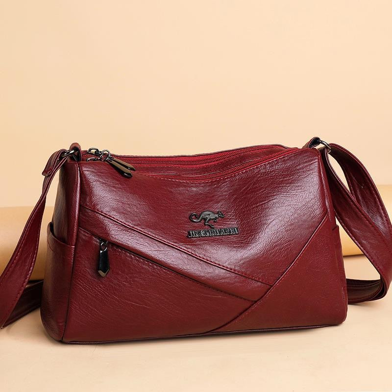 Bolso bandolera de piel suave lavada