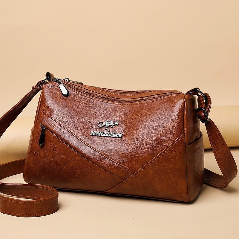 Bolso bandolera de piel suave lavada