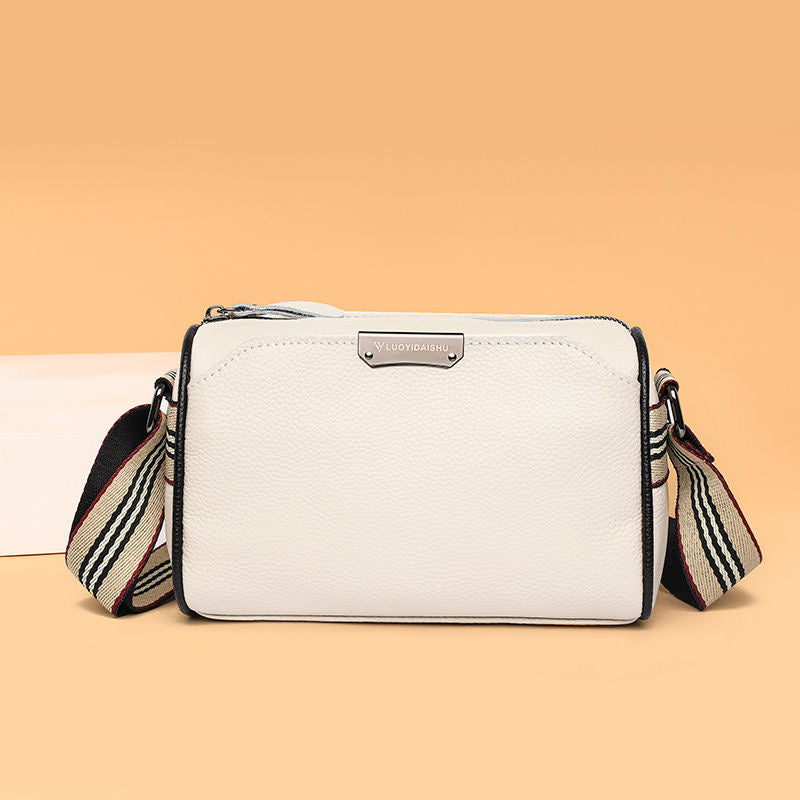 Bolso cuadrado pequeño de piel de vacuno de grano superior