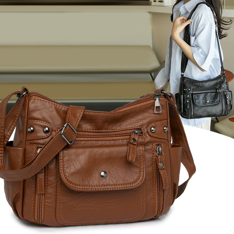 Bolso bandolera de piel sencillo