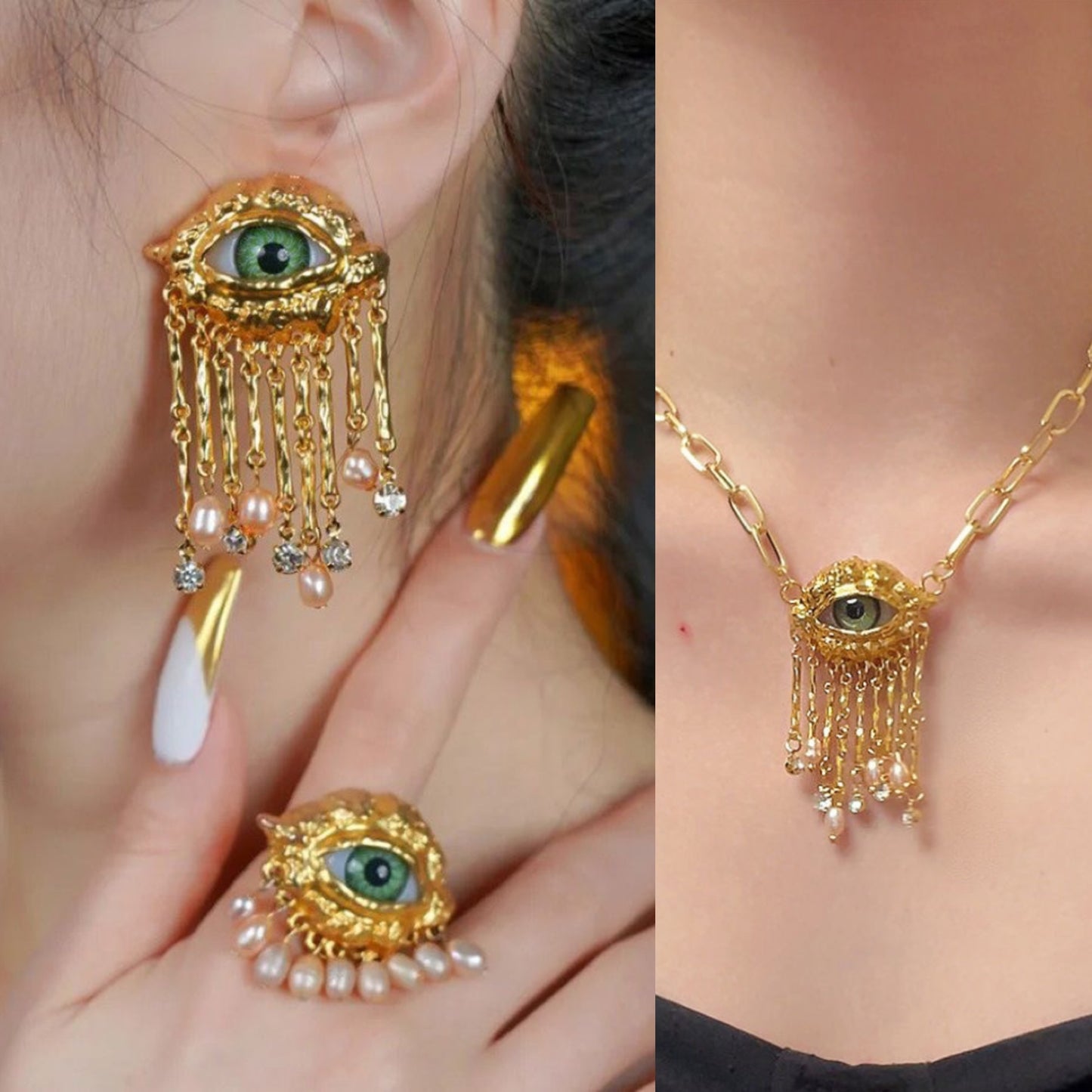 Joyas con borlas de cuentas con temperamento