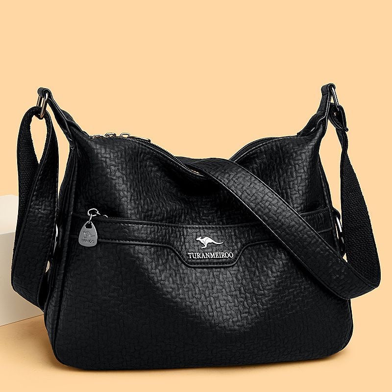 ModaEstila™ | Bolso bandolera de piel a cuadros