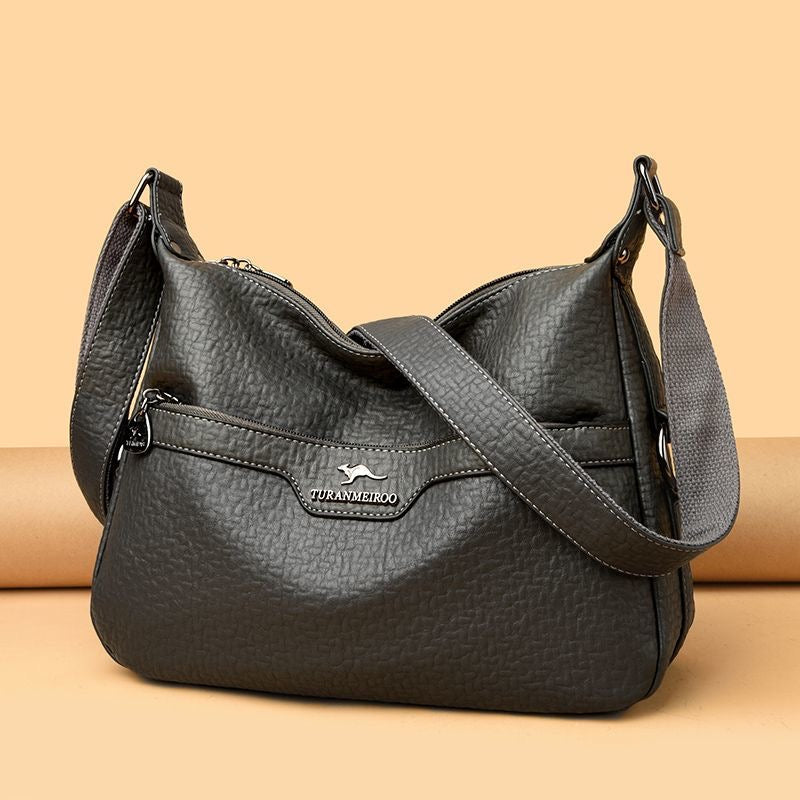 ModaEstila™ | Bolso bandolera de piel a cuadros