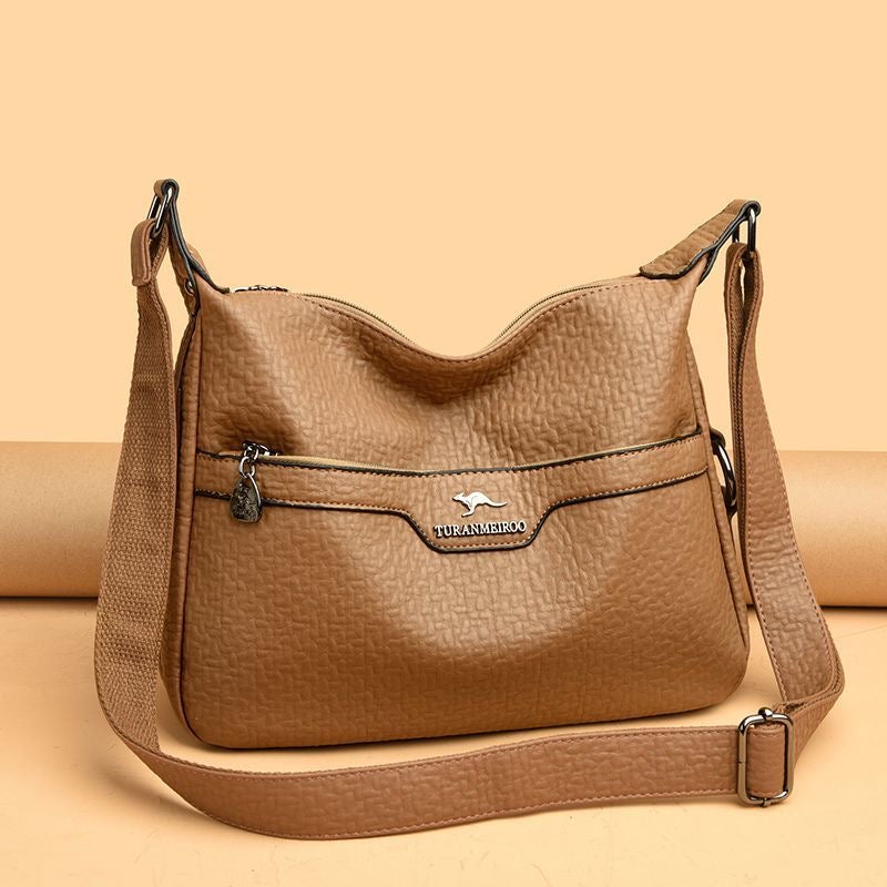 ModaEstila™ | Bolso bandolera de piel a cuadros