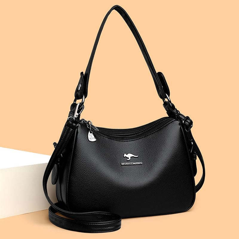 Bolso bandolera clásico de piel suave