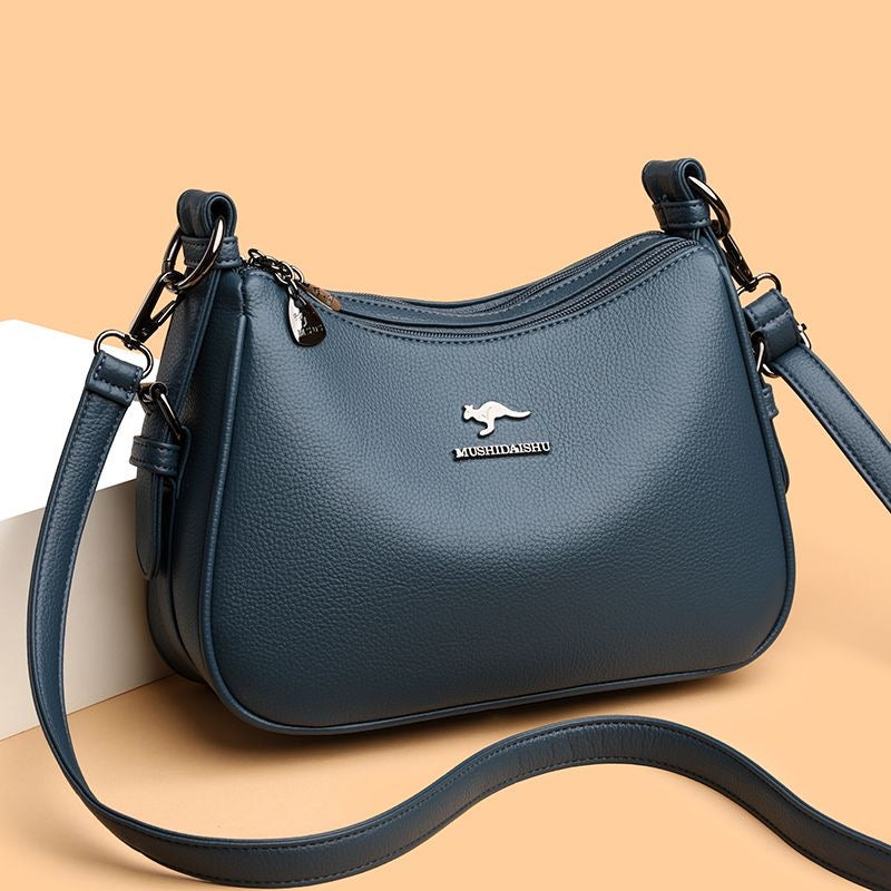 Bolso bandolera clásico de piel suave