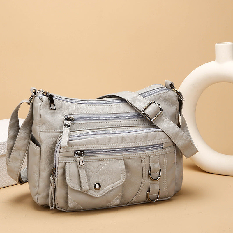 Bolso bandolera ligero de piel suave