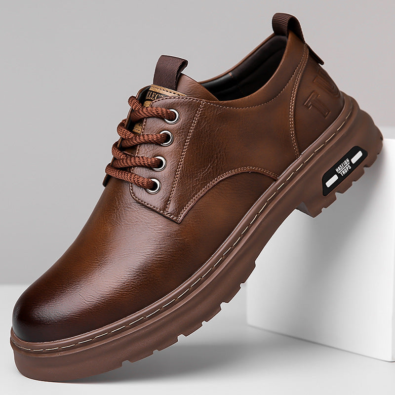 Botas Martin hombre 2025 nuevo modelo negro calzado inglés botas casuales para hombre versátiles con corte alto y medio moda