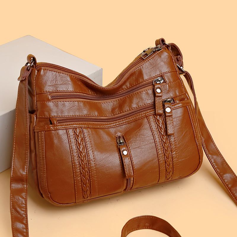 ModaEstila™ | Bolso bandolera de piel vintage