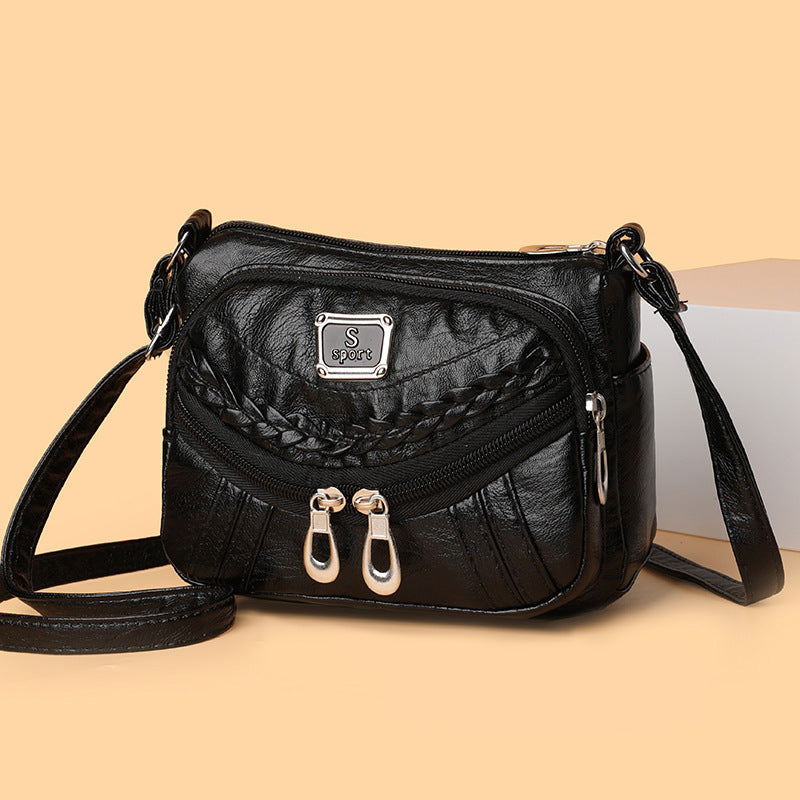 Bolso de piel suave con el logotipo S