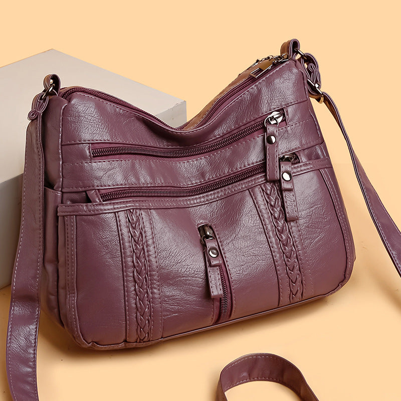 ModaEstila™ | Bolso bandolera de piel vintage