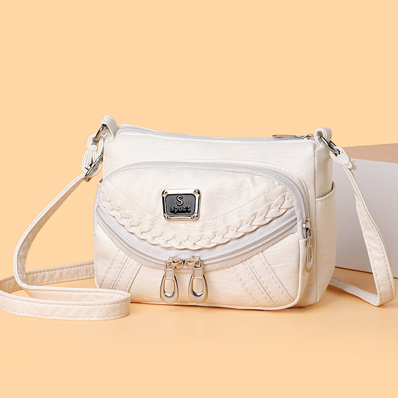 Bolso de piel suave con el logotipo S