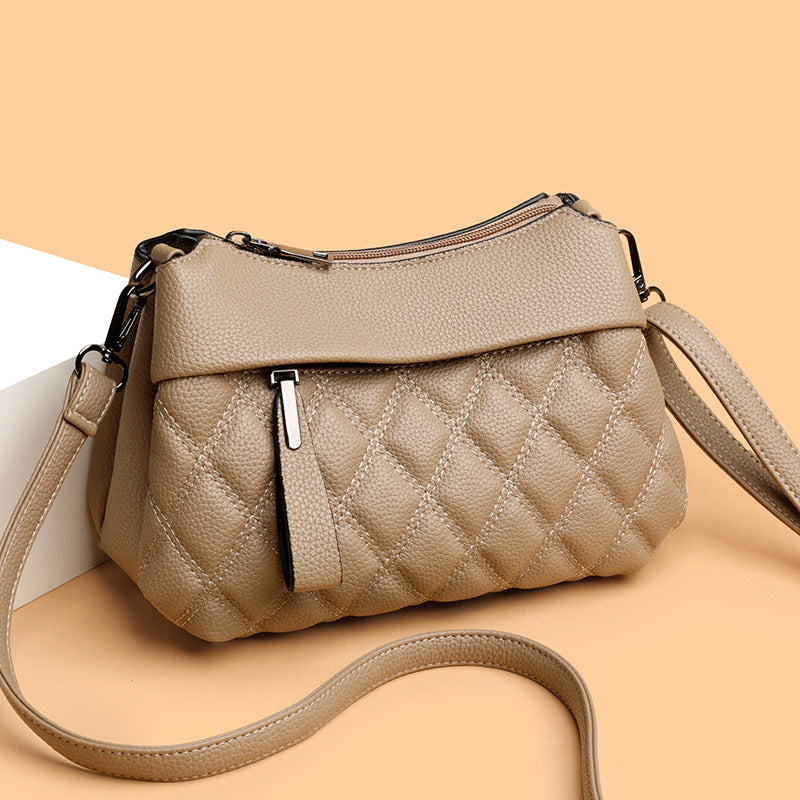 Bolso de hombro de piel con solapa