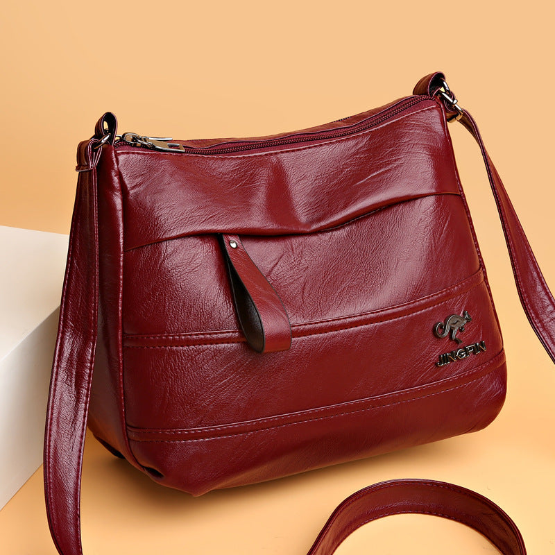 Bolso bandolera vintage de piel suave