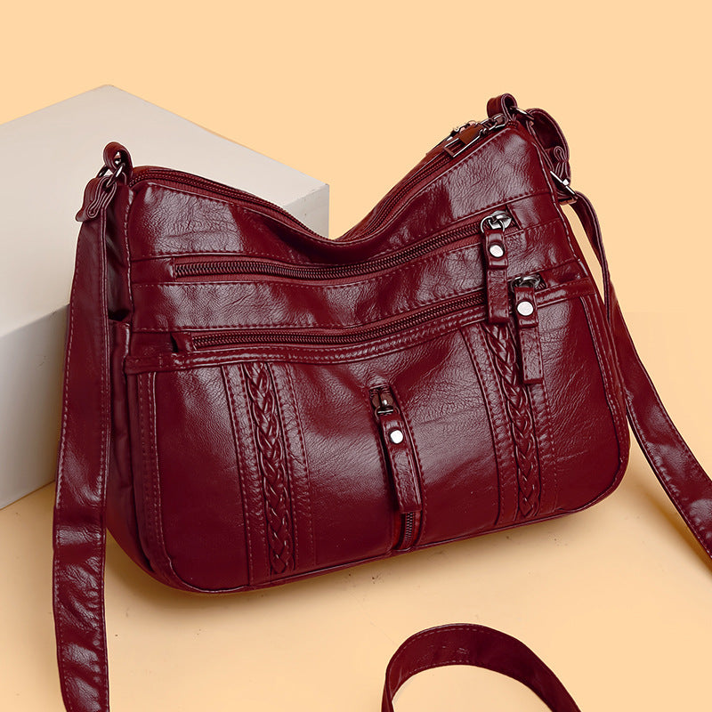 ModaEstila™ | Bolso bandolera de piel vintage