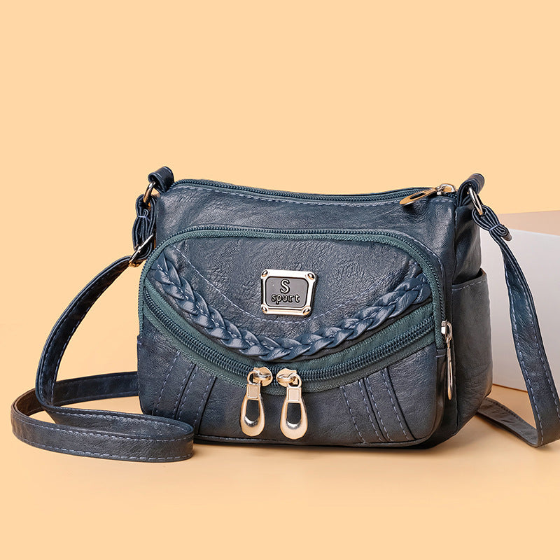 Bolso de piel suave con el logotipo S