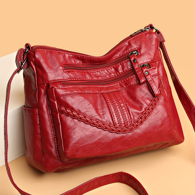 Bolso bandolera de piel suave de moda