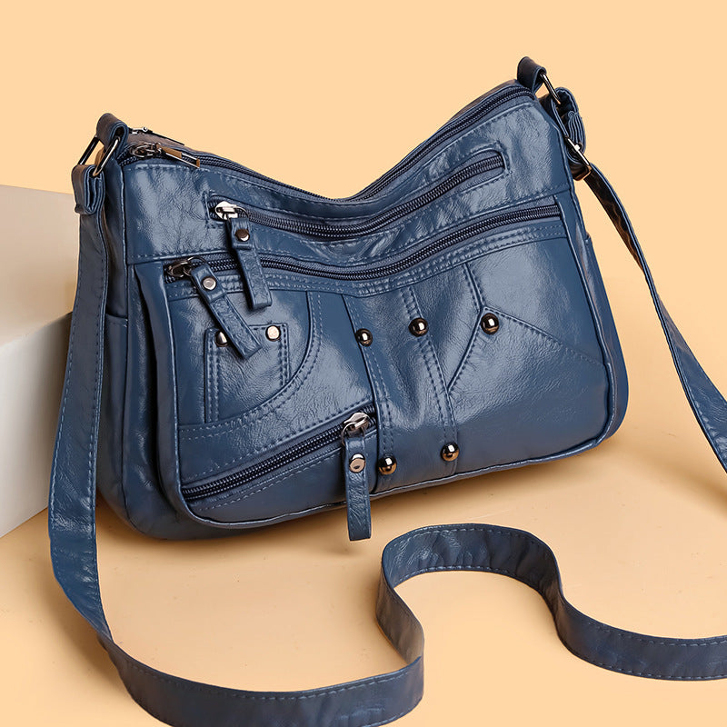 Bolso de piel con cuentas