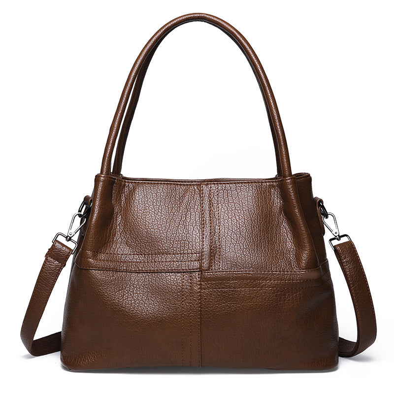Bolso de hombro 100% de piel suave y versátil
