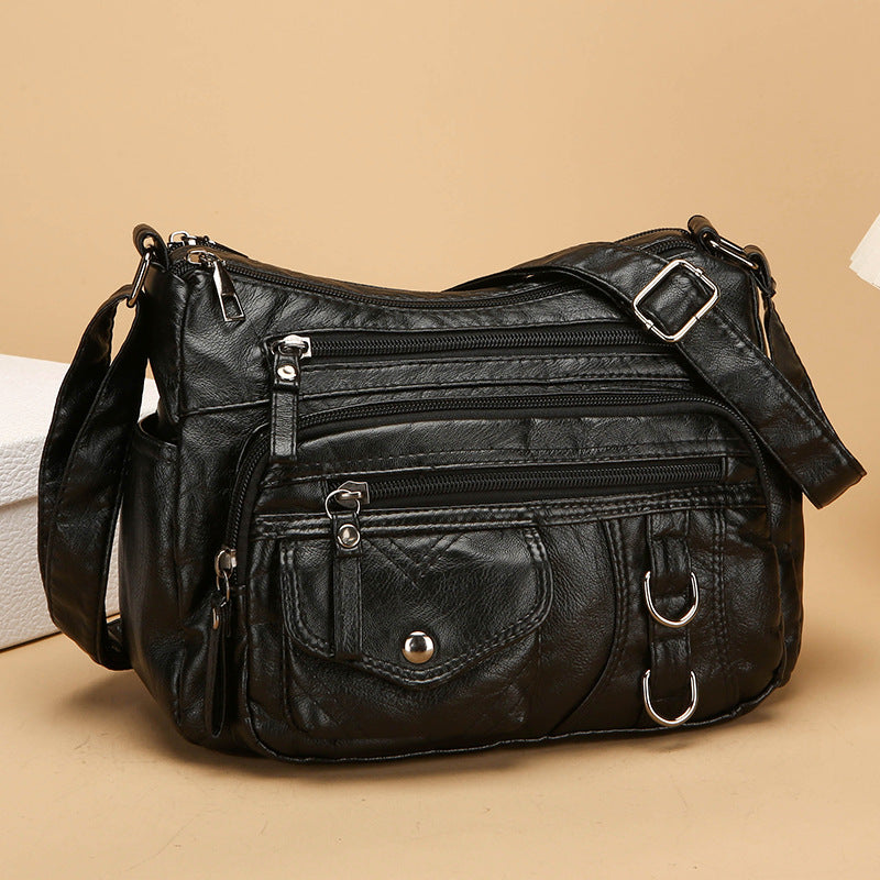 Bolso bandolera ligero de piel suave