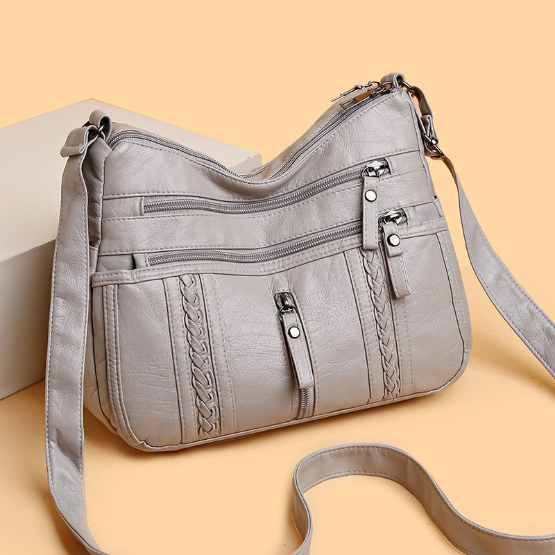 ModaEstila™ | Bolso bandolera de piel vintage