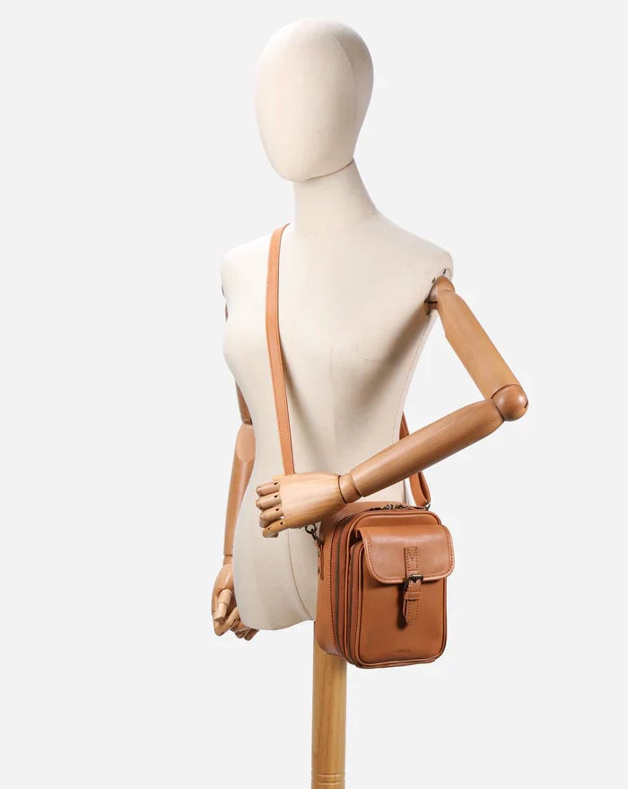 Bolso bandolera de piel