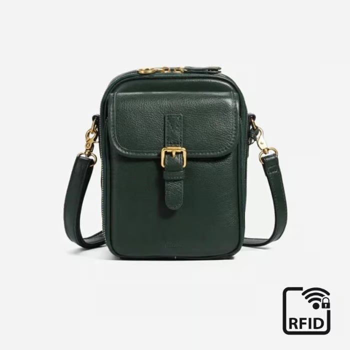Bolso bandolera de piel