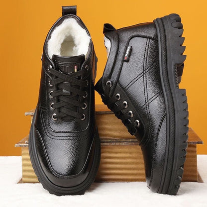 [100% piel de vacuno] Zapatos de algodón para hombre