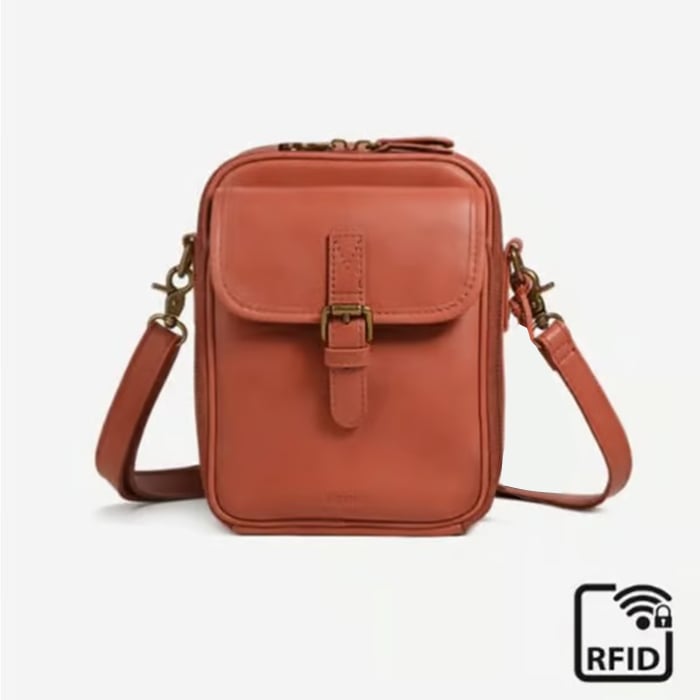 Bolso bandolera de piel