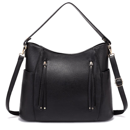 Bolso de mujer con borla y doble cremallera