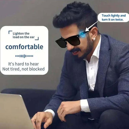 Gafas inteligentes con auriculares inalámbricos para escuchar música y hacer llamadas