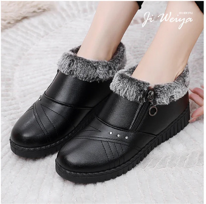 Zapatos cálidos de suela gruesa de lana