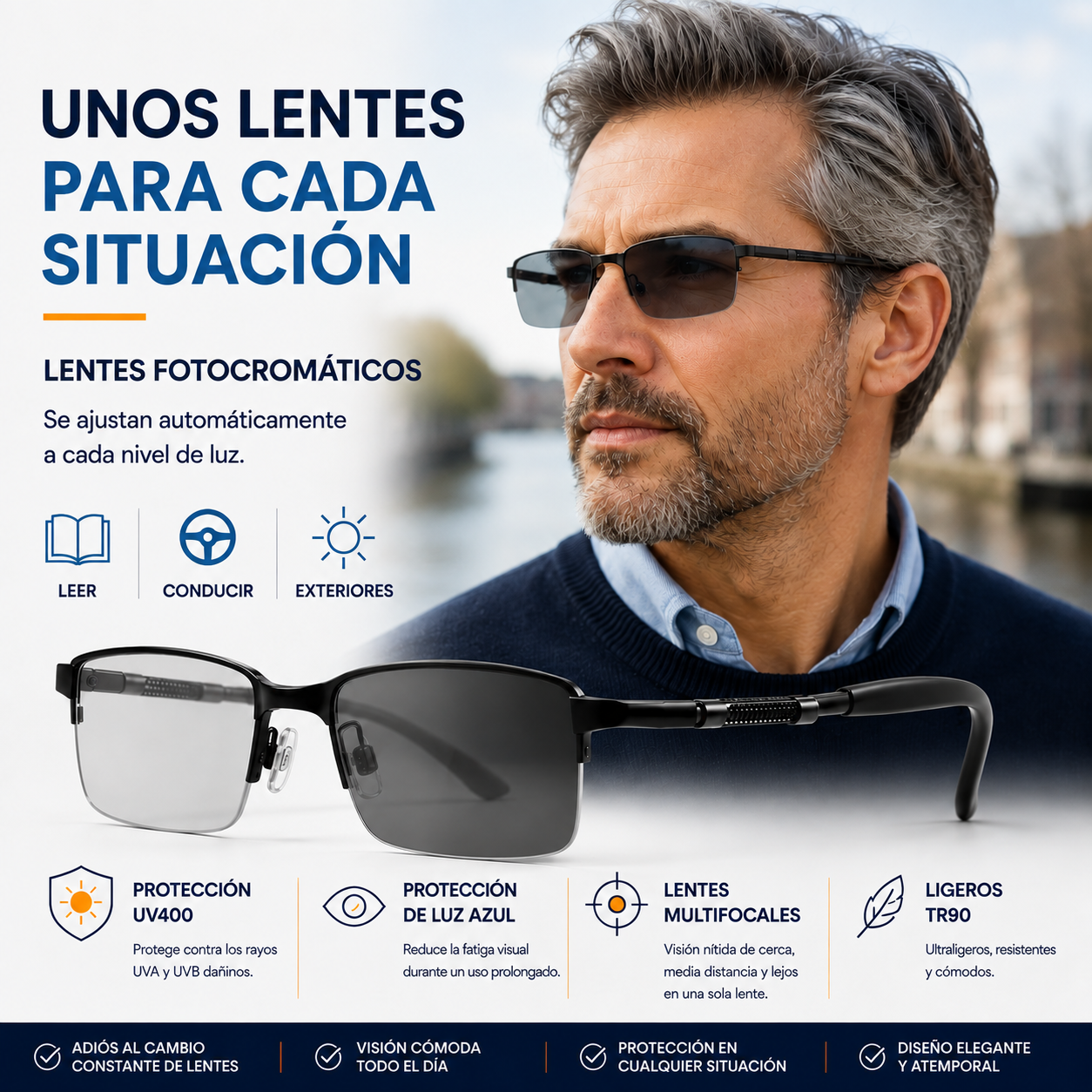 Lentes de Lectura Fotocromáticos Semimontura