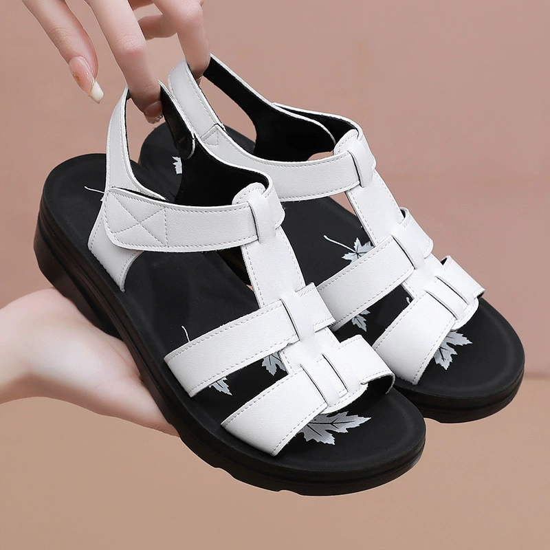 Sandalias de suela blanda con tacón de cuña