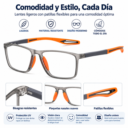 Gafas de lectura TR ultraligeras con filtro azul