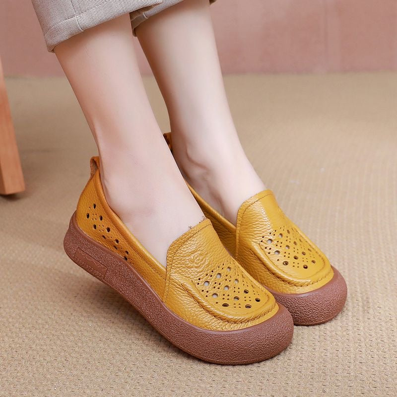 Zapatos Ortopédicos para Mujer de Piel Genuina con Suela Suave
