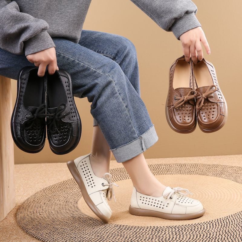 Zapatos de piel con cordones