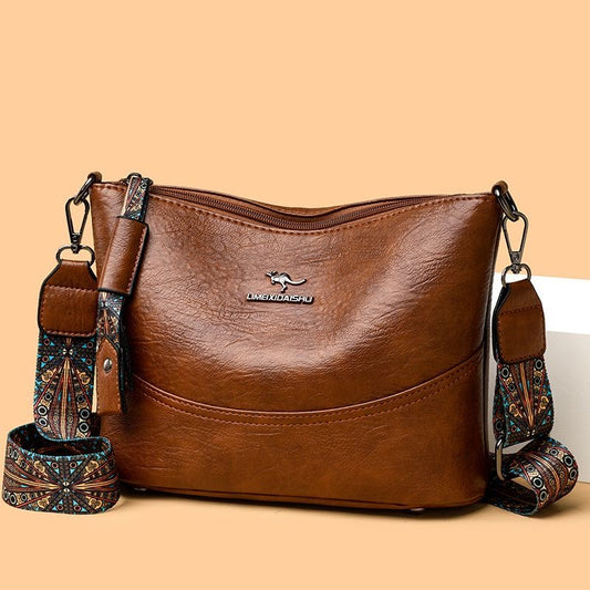 Bolso bandolera vintage multicapa