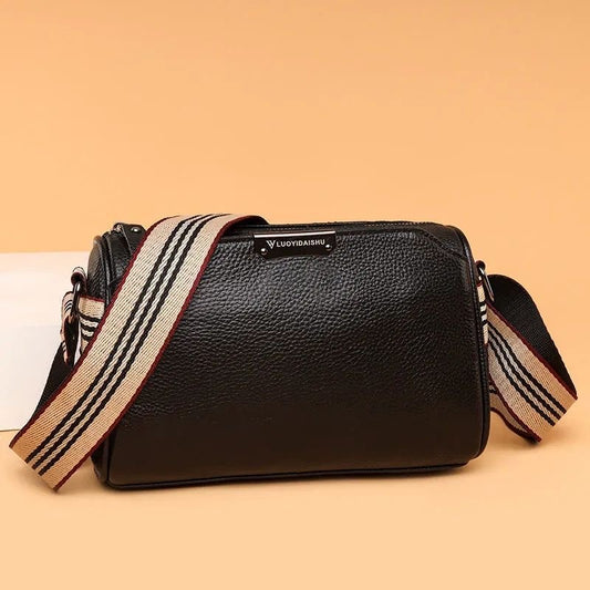 Bolso cuadrado pequeño de piel de vacuno de grano superior