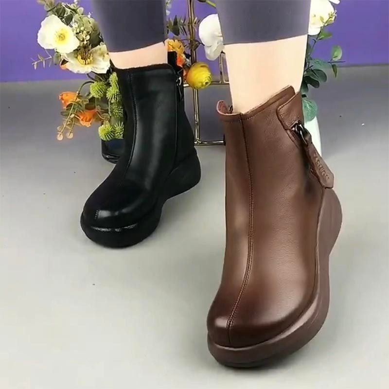 Botines Negros de Plataforma para Mujer