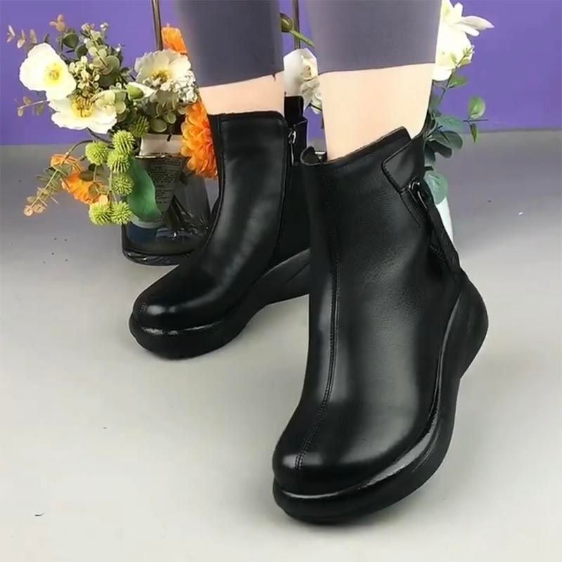 Botines Negros de Plataforma para Mujer