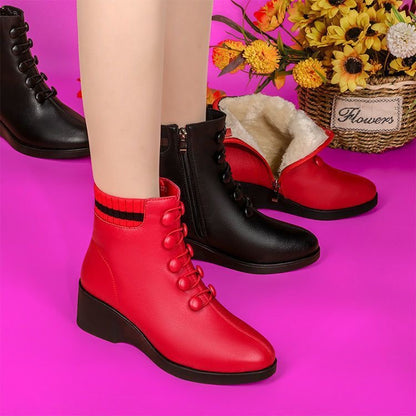 Botines Negros con Botones para Mujer