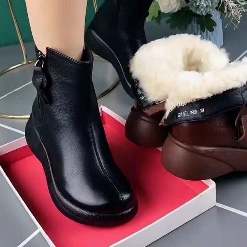 Botines de plataforma con doble cremallera