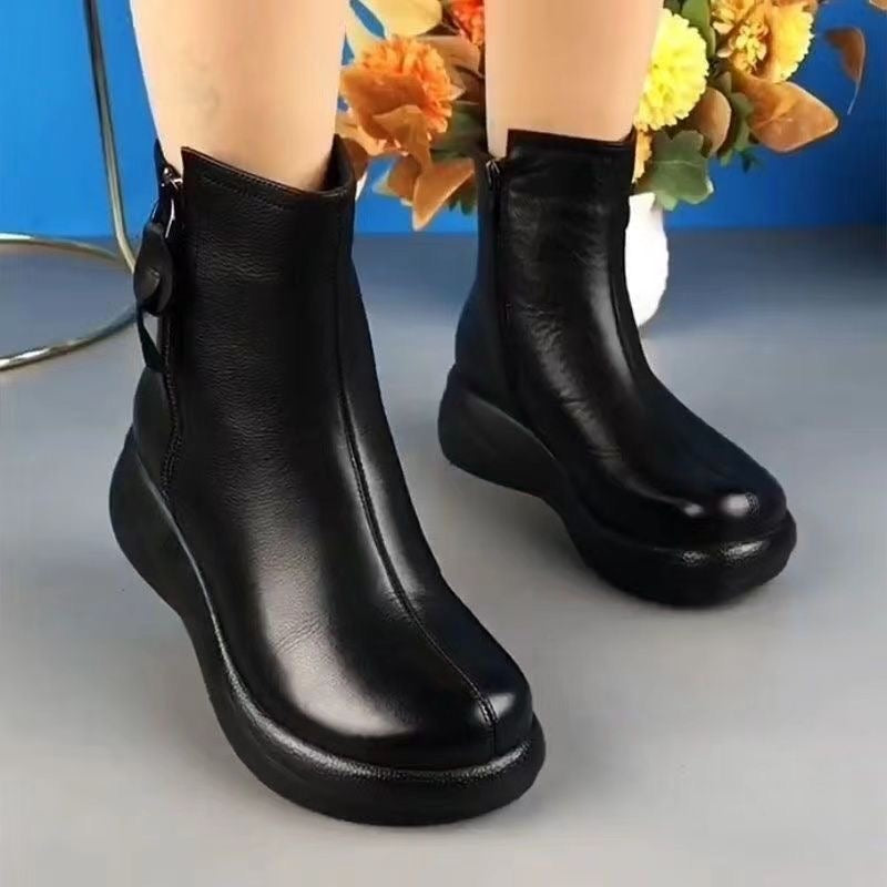Botines de plataforma con doble cremallera