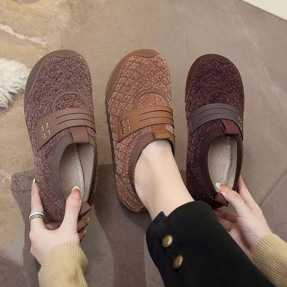 Zapatos cómodos de algodón con forro polar
